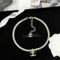 Chanel Gold-Tone CC Pendant Chain Necklace