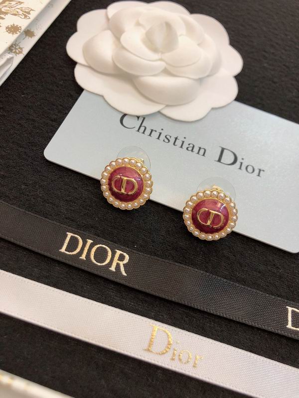Christian Dior Tribales Pearl Earrings – Burgundy