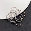 Loewe Anagram Brooch in Silver-Tone Metal